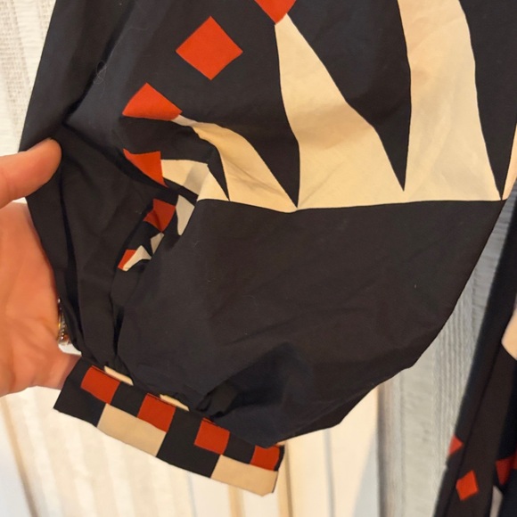 Farm Rio Black Coconut Grove Puff Sleeve Maxi Dress size xxs NWOT - Picture 8 of 9